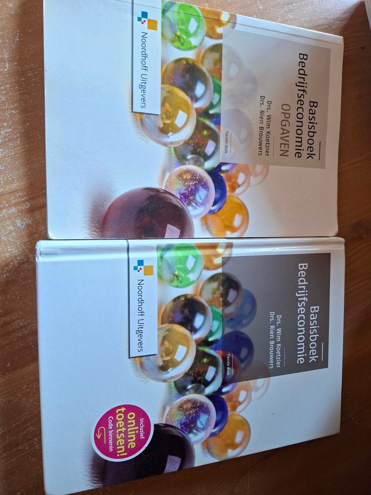 Basisboek Bedrijfseconomie + Opgaven (10e druk), Drs. Wim Koetzier, Drs. Rien Brouwers, Zo goed als nieuw, Gamma, HBO