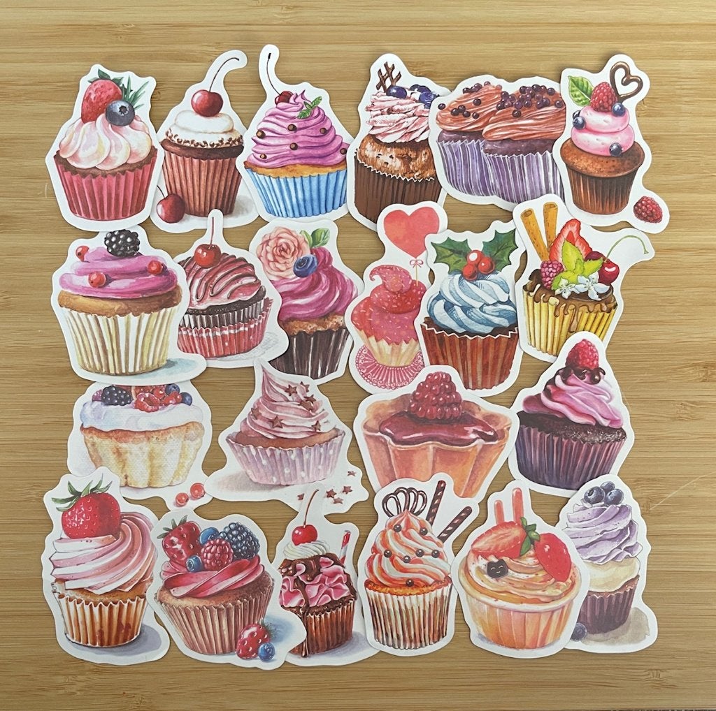 Cupcakes stickers, Verzenden, Nieuw, Meerdere stickers