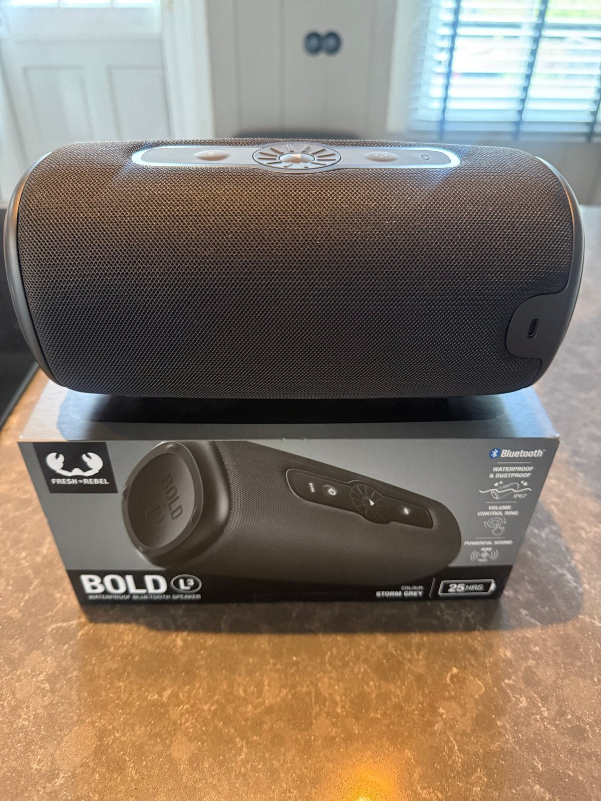 Fresh 'n Rebel Bold L Bluetooth Speaker - Storm Grey, Audio, Tv en Foto, Overige merken, Ophalen of Verzenden, Zo goed als nieuw