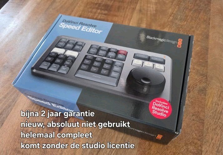nieuw, 2 jaar garantie, davinci resolve speed editor

De lic, Computers en Software, Ophalen of Verzenden, Nieuw