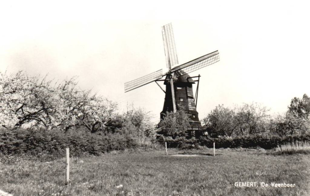 Gemert. Molen De Veenboer 1967, Ophalen, 1960 tot 1980, Ongelopen, Noord-Brabant