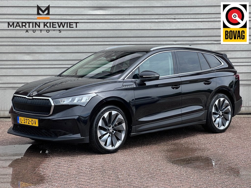 Skoda Enyaq iV 80|SOH 89%|Leder|21"|Camera|Stoelverwarming, Auto's, Skoda, Automaat, Achterwielaandrijving, Gebruikt, Zwart