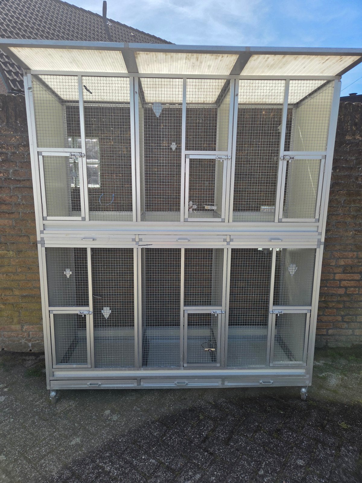 Broedkooi / vogelstelling op wielen, Dieren en Toebehoren, Vogels | Hokken en Kooien, Ophalen, Aluminium, Volière