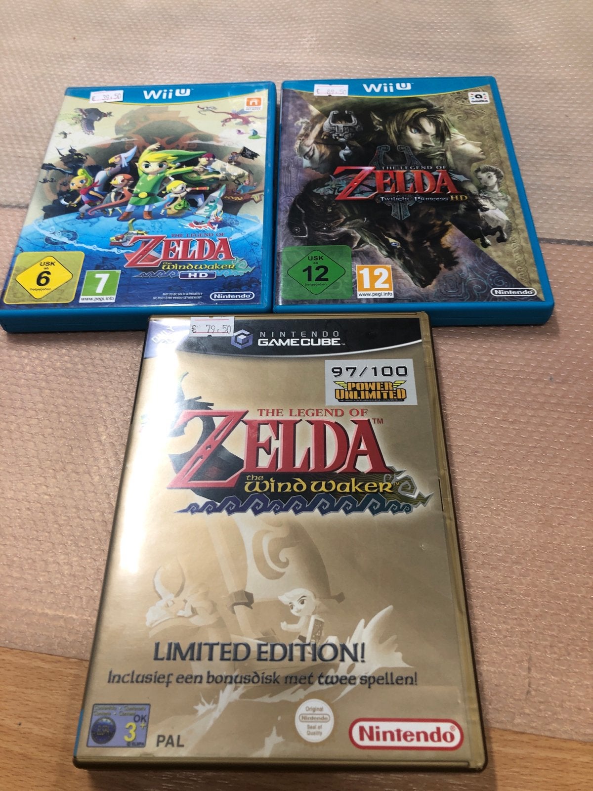 Zelda Wii U & GameCube Collectie: Wind Waker, Twilight Princ, Spelcomputers en Games, Avontuur en Actie, Gebruikt, 1 speler, Ophalen of Verzenden