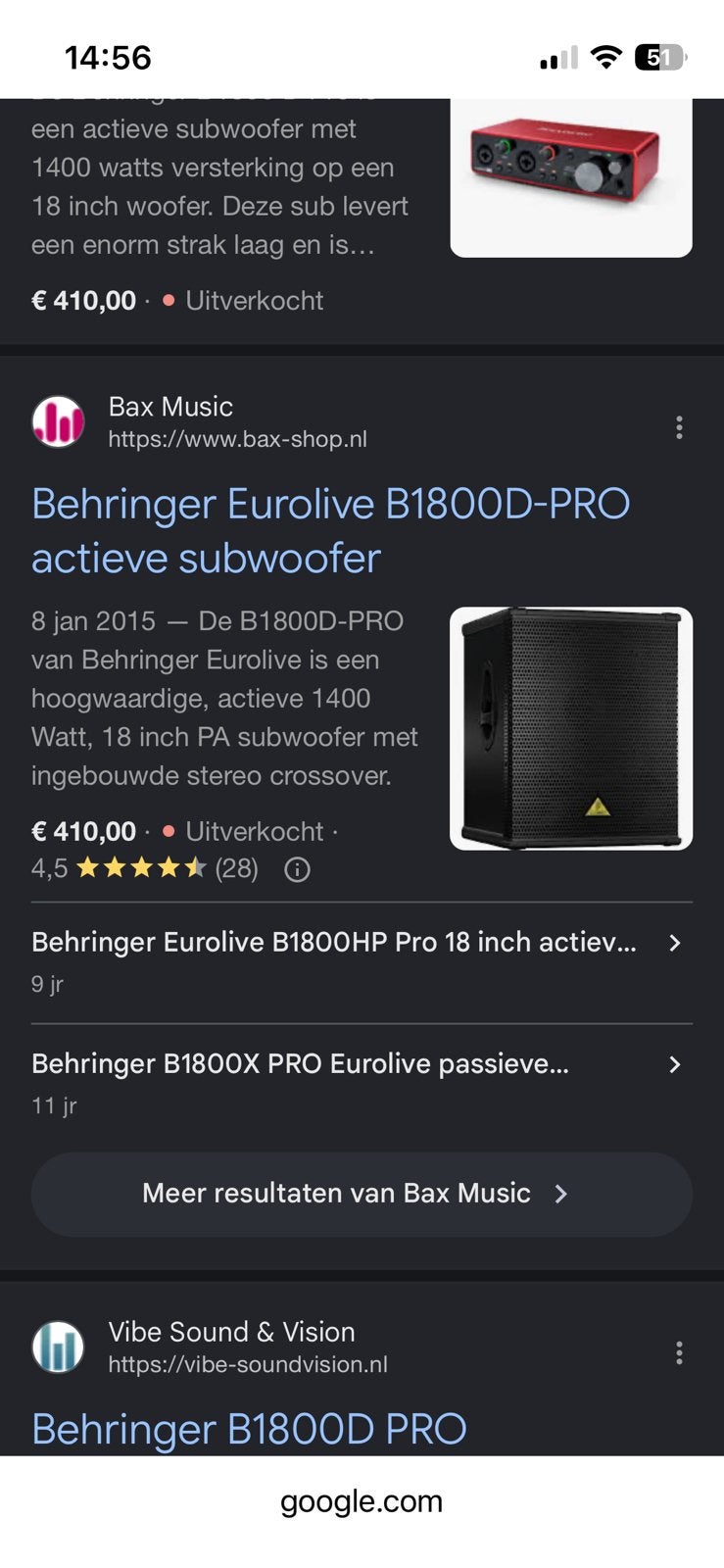 Te koop pa-set behringer, Ophalen, Gebruikt, 1000 watt of meer