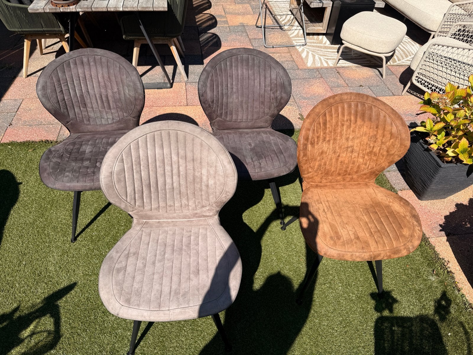 Set van 4 stoelen in verschillende kleuren, Ophalen, Gebruikt, Overige kleuren, Vier