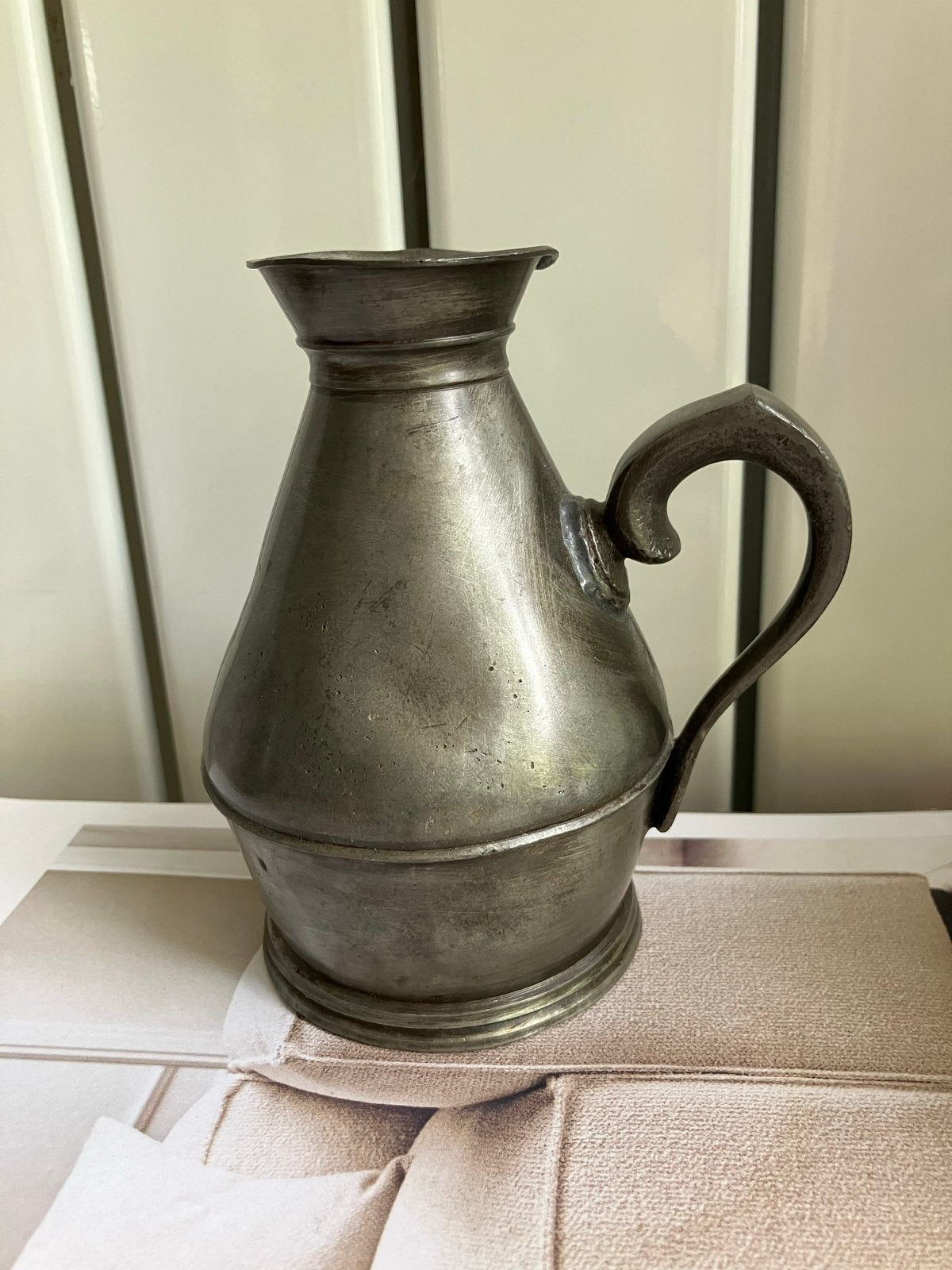 Antieke Ierse, tinnen kan, Ophalen of Verzenden