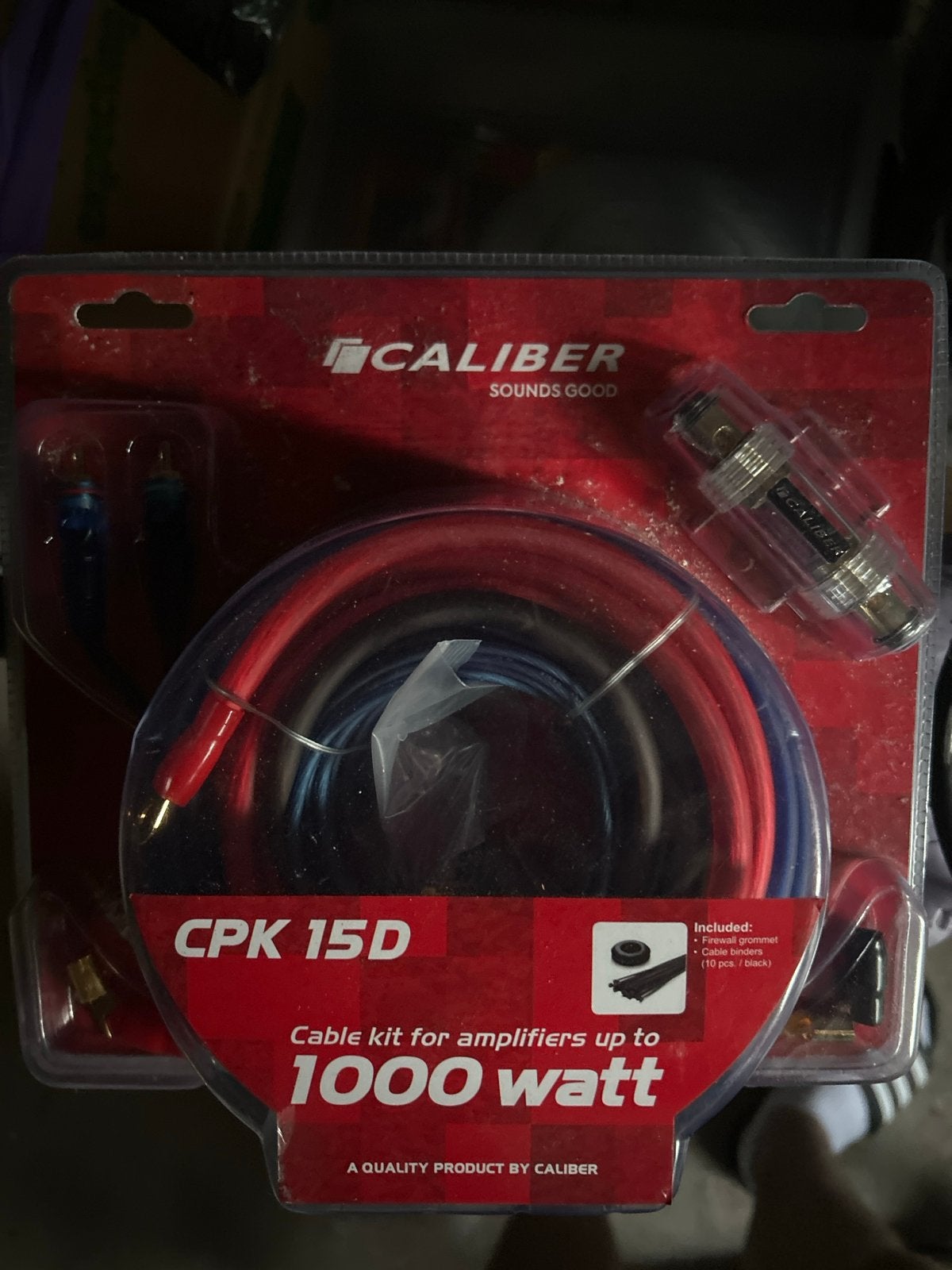 Caliber CPK 15D Kabelset voor versterkers tot 1000 watt, Ophalen of Verzenden, Nieuw, Minder dan 2 meter, Overige kabels