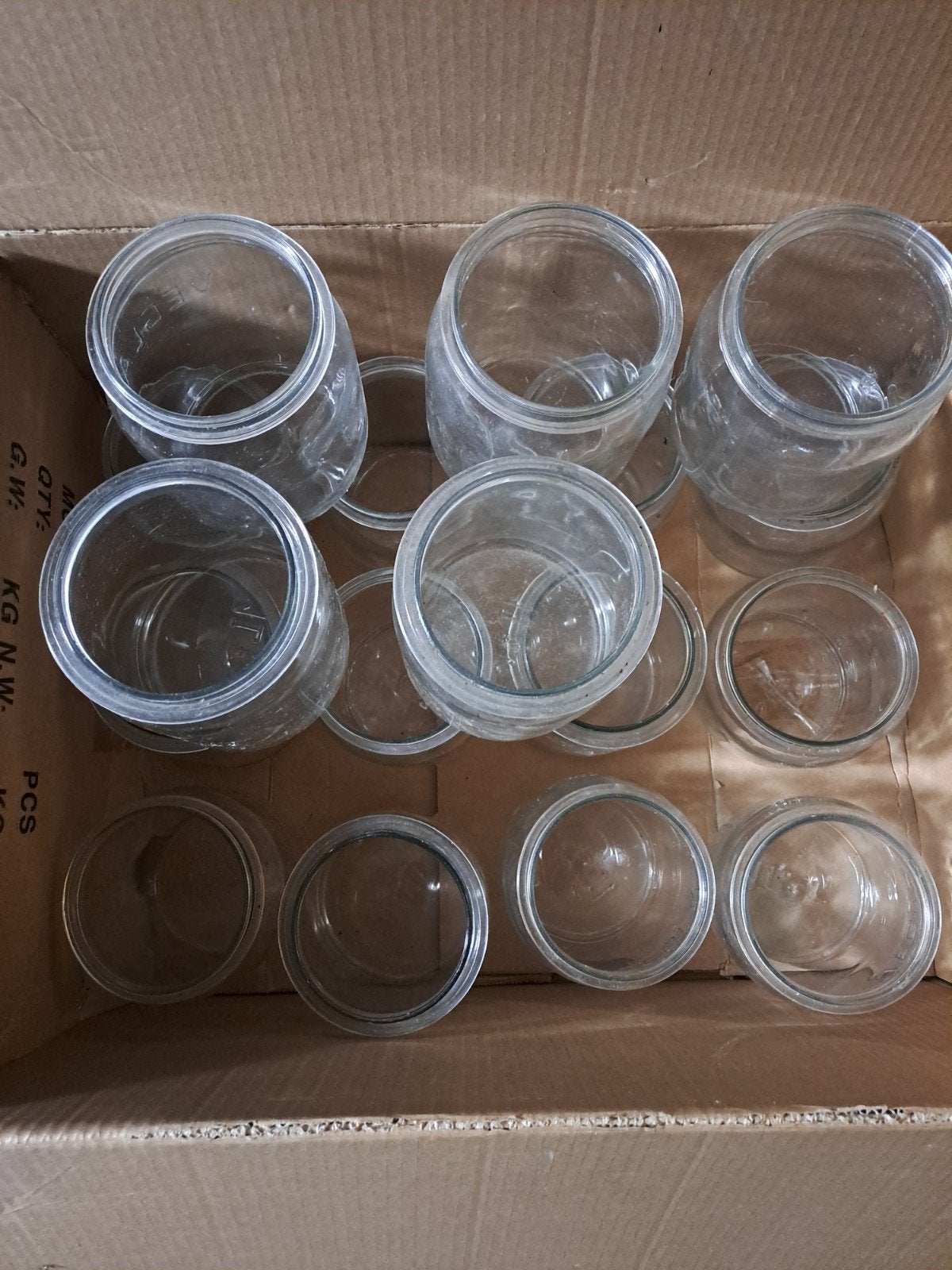 Vegla voorraadpotten 1L en 1.5L met deksel (zonder rubber), Ophalen, Voorraadpot, Overige merken, Glas