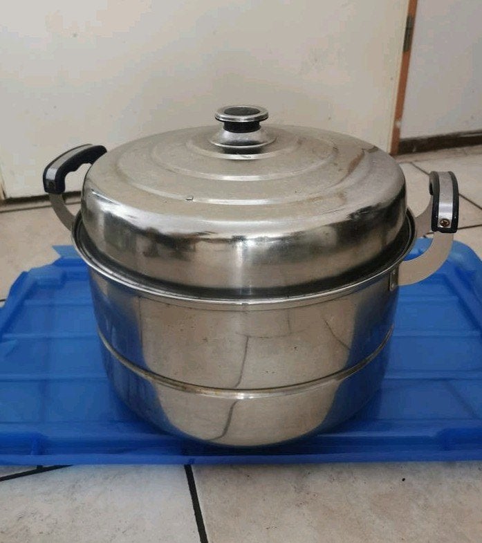 Chinese stoompan voor dimsum vis vlees groente stomer 2lagen, Huis en Inrichting, Met deksel, Ophalen of Verzenden, Gebruikt, Overige materialen