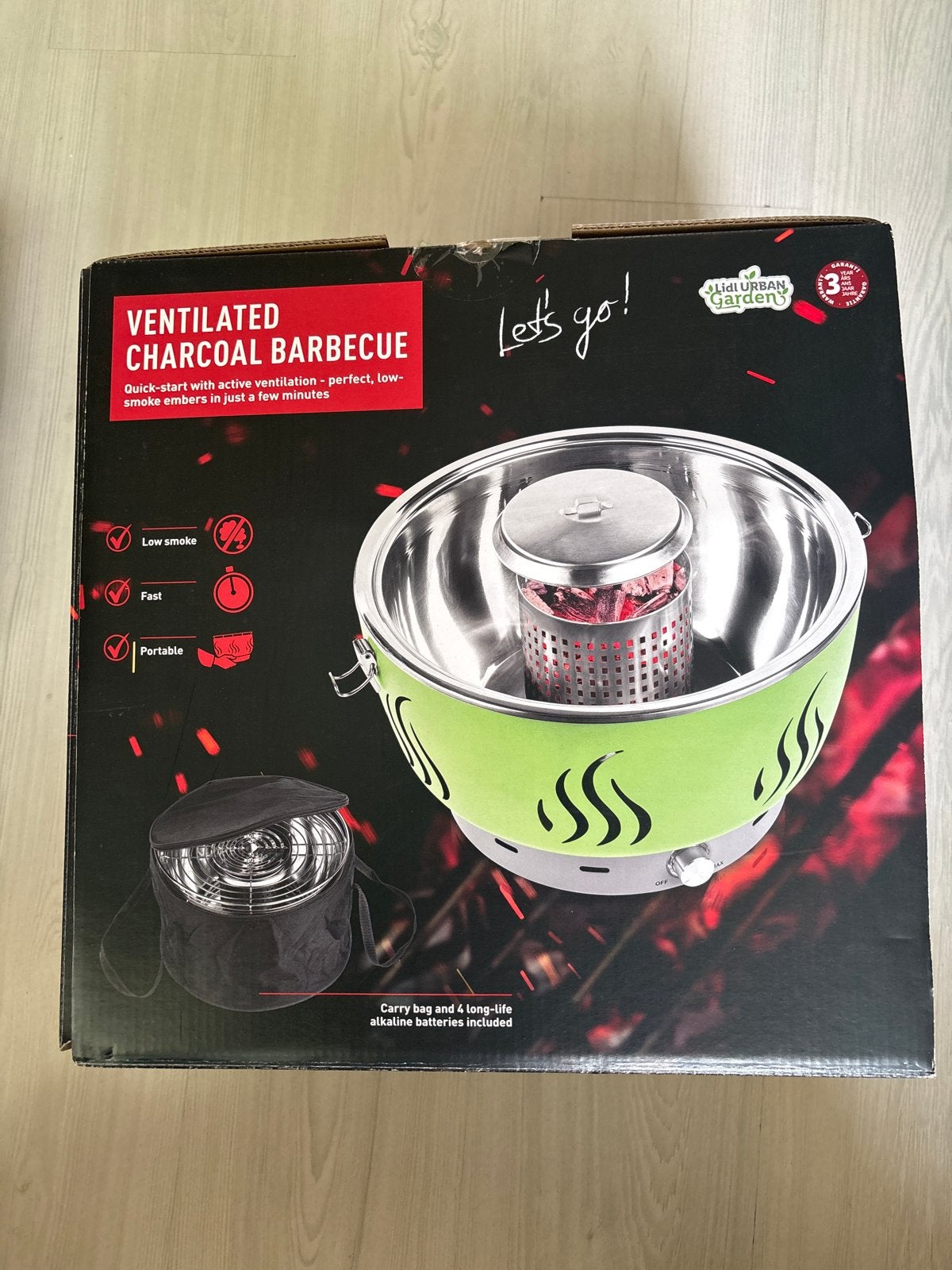 Ventilated charcoal barbecue van de Lidl - Nieuw in doos, Ophalen of Verzenden, Nieuw
