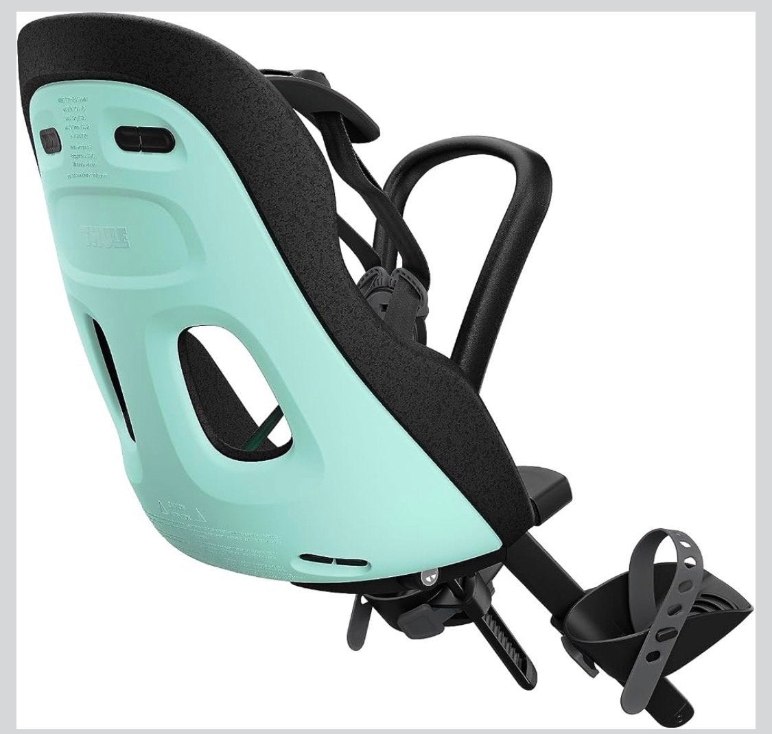 Thule Yepp Nexxt Mini Fietszitje - Zo goed als nieuw, Fietsen en Brommers, Ophalen, Voetsteuntjes, 0 t/m 18 kg, Voorzitje