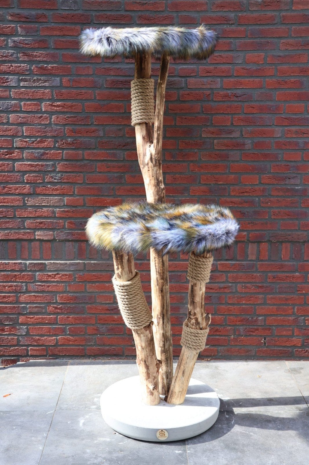 nieuwe krabpaal met echte boomstammen voor natuurlijke look, Dieren en Toebehoren, Ophalen of Verzenden, Nieuw, Krabpaal