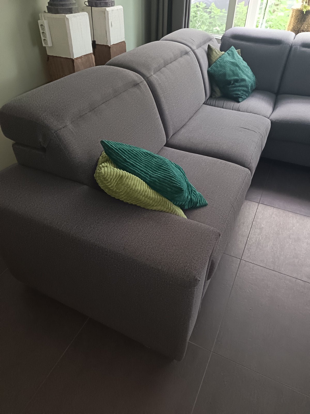 Dax hoekbank antraciet 280 x 280, Ophalen, Gebruikt, Minder dan 75 cm, 150 tot 200 cm