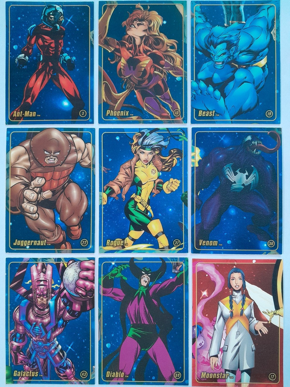 Marvel Toy Biz Trading Cards, Hobby en Vrije tijd, Verzamelkaartspellen | Overige, Ophalen of Verzenden, Gebruikt, Meerdere kaarten