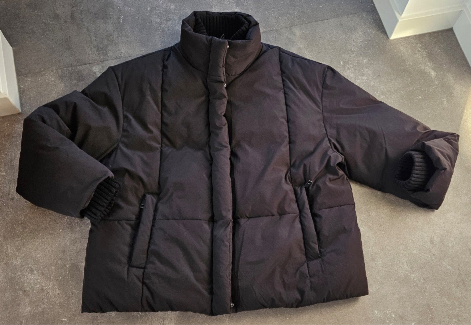 Zwarte oversized puffer jas Primark - Maat L, Kleding | Dames, Ophalen of Verzenden, Zo goed als nieuw, Maat 42/44 (L), Zwart