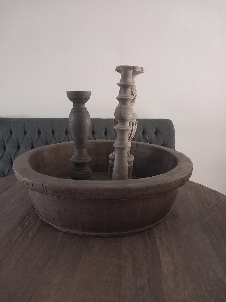 grote landelijke olijfbak te koop, Huis en Inrichting, Woonaccessoires | Schalen en Manden, Ophalen, Schaal, Rond, Zo goed als nieuw