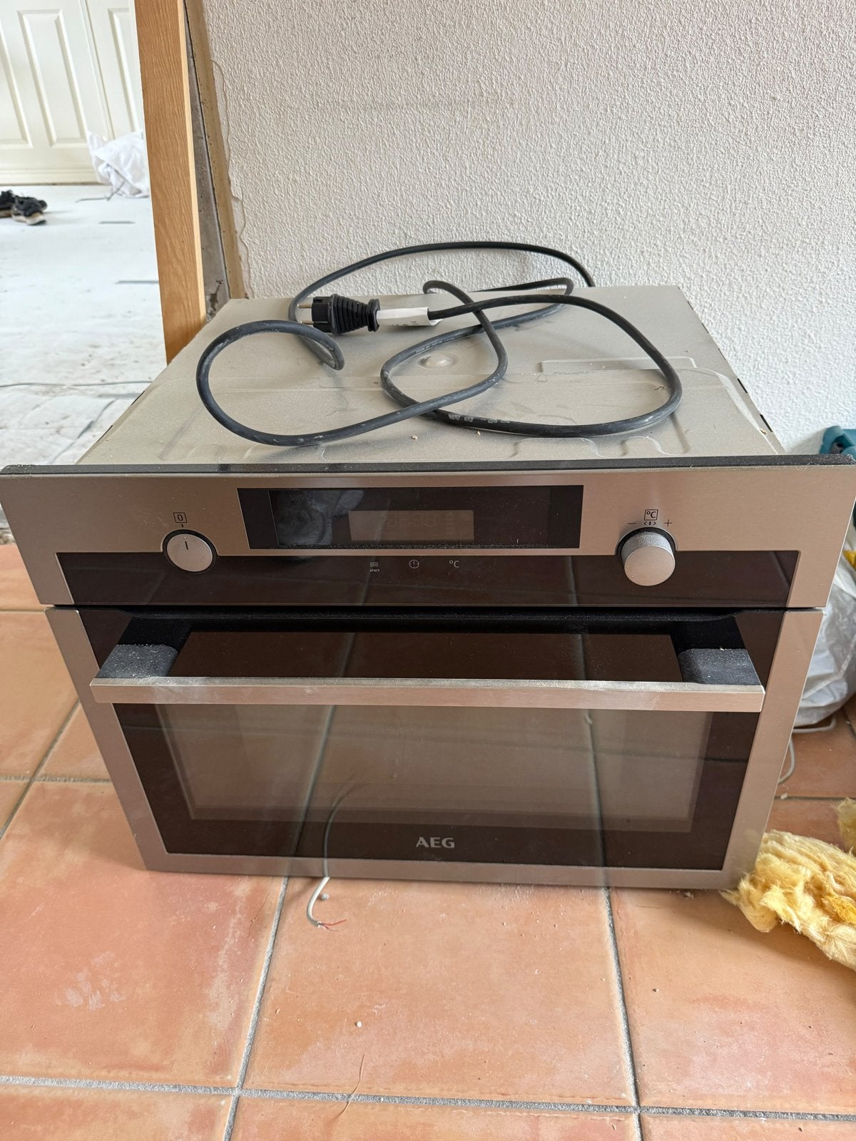 AEG Inbouw oven KMS565000M inclusief magnatronfunctie, Ophalen, 45 tot 50 cm, Gebruikt, Oven