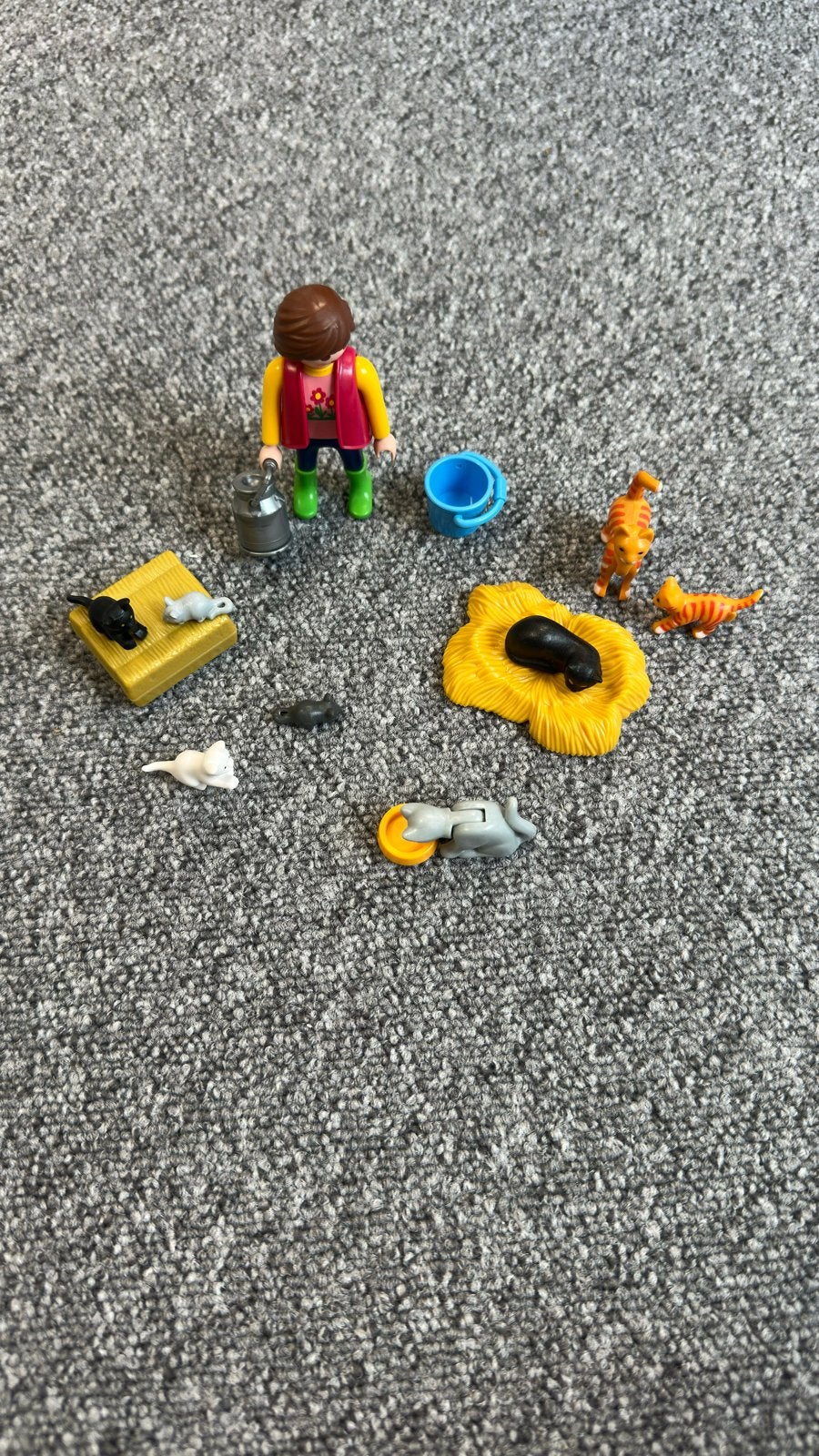 Playmobil Boerderij met Katten en Boerin, Gebruikt, Complete set, Ophalen of Verzenden, Country