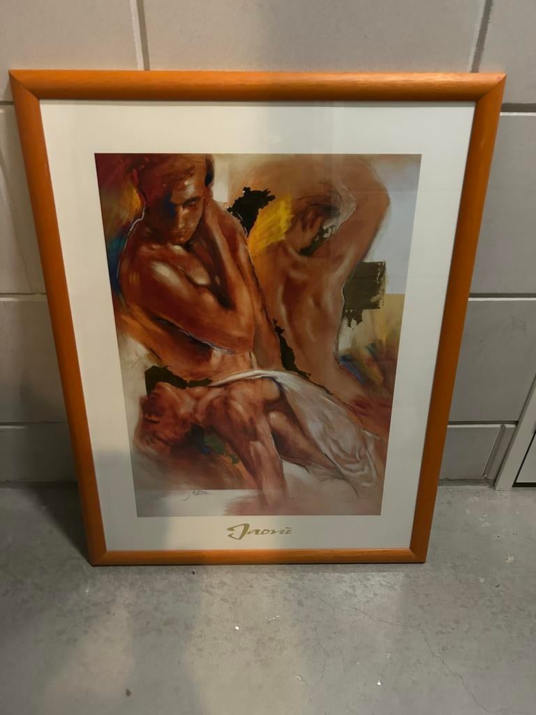 Poster ingelijst /. Glas, Ophalen, Zo goed als nieuw, Schilderij, Minder dan 50 cm
