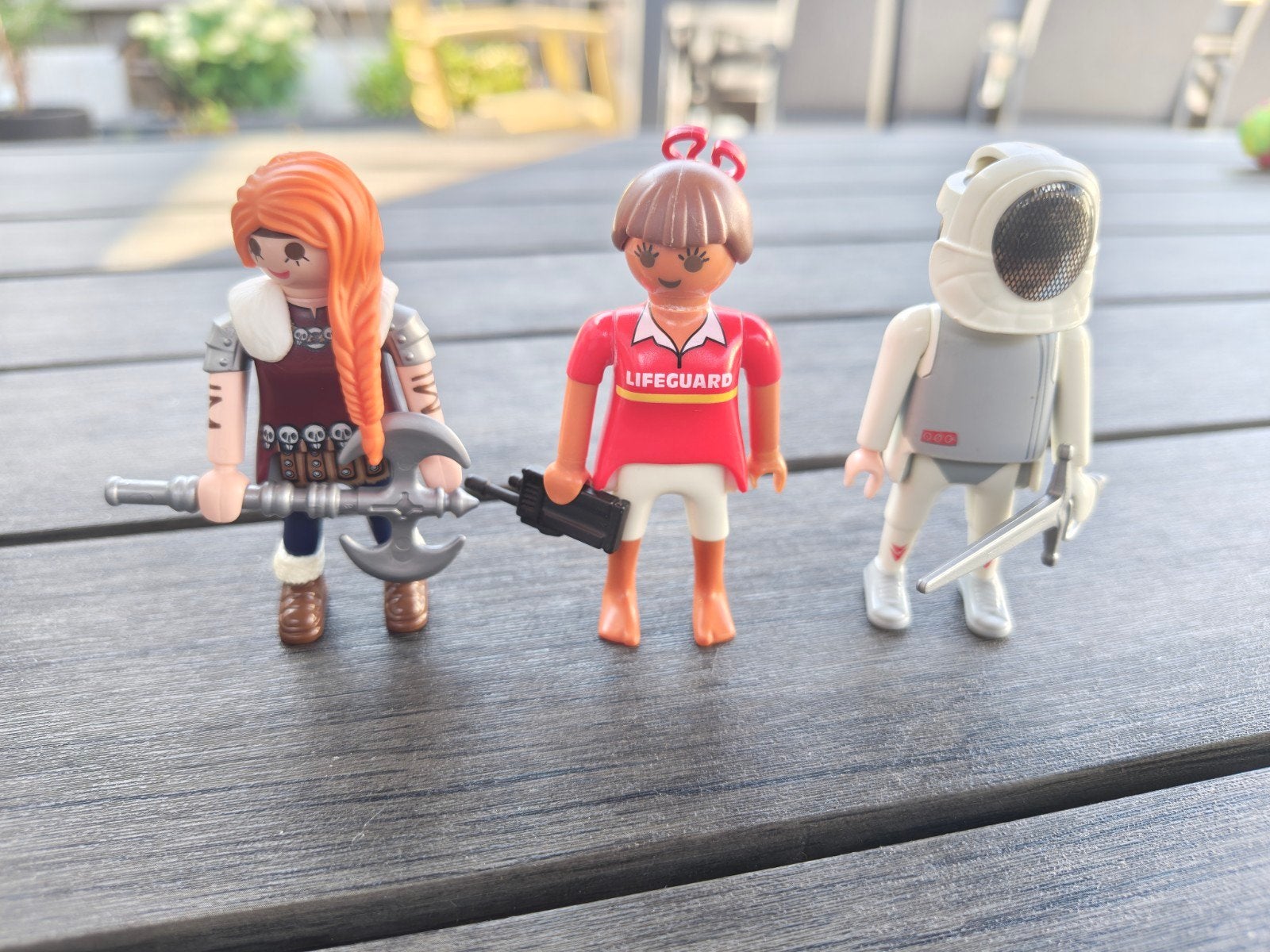 Playmobil figuren Viking, lifeguard en Schermer, Ophalen of Verzenden, Gebruikt, Losse onderdelen, Figuren