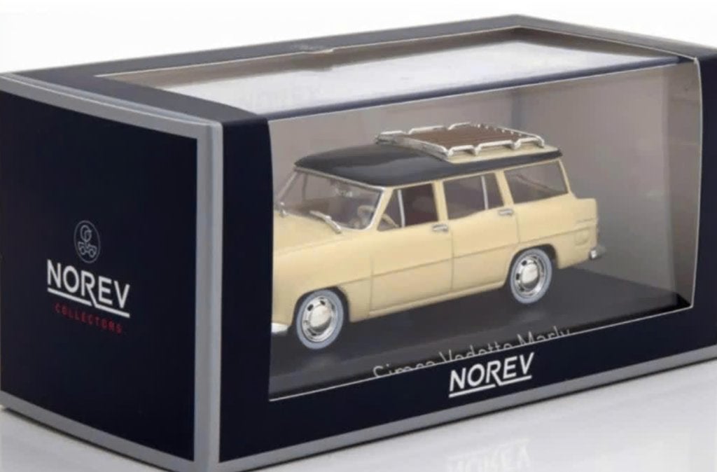 SIMCA VEDETTE MARLY 1957 L.GEEL/ZWART 1:43 NOREV ref. 574055, Hobby en Vrije tijd, Modelauto's | 1:43, Ophalen of Verzenden, Nieuw