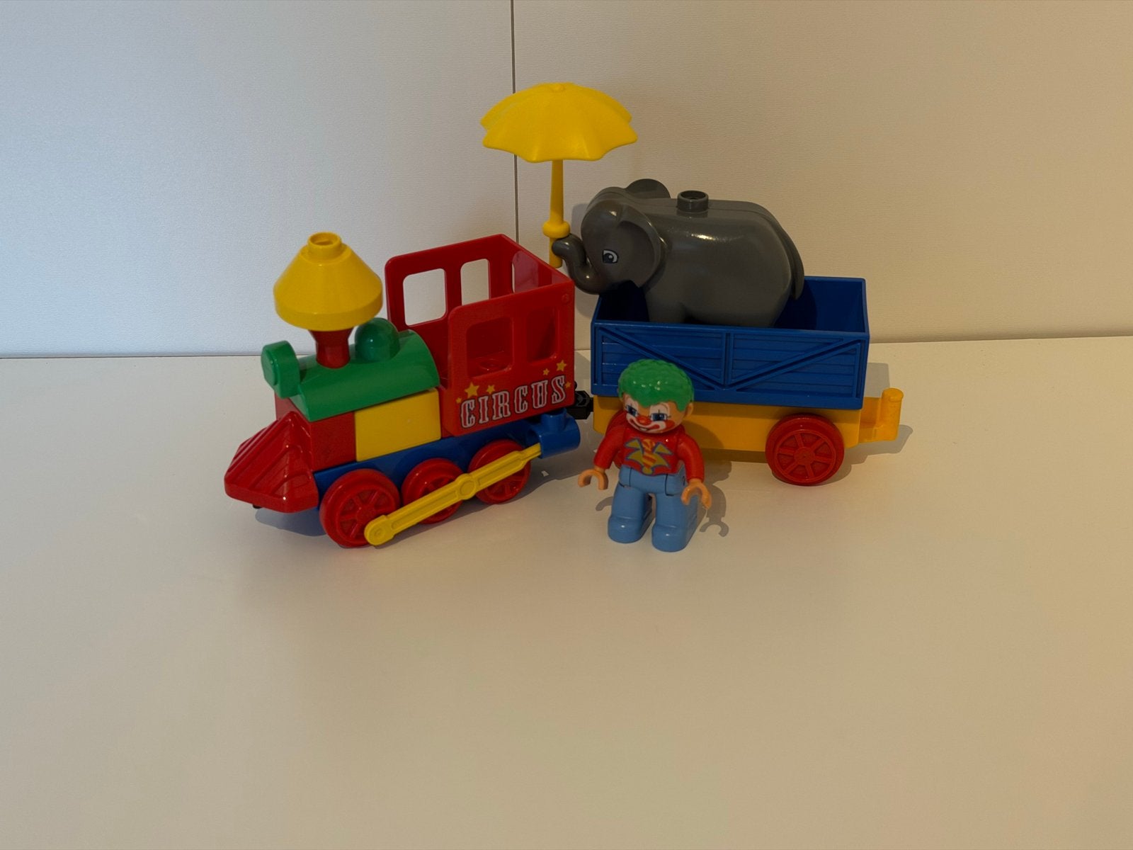 Lego Duplo Circus Trein 5606 met Olifant en Clown, Gebruikt, Overige thema's, Ophalen of Verzenden, Compleet