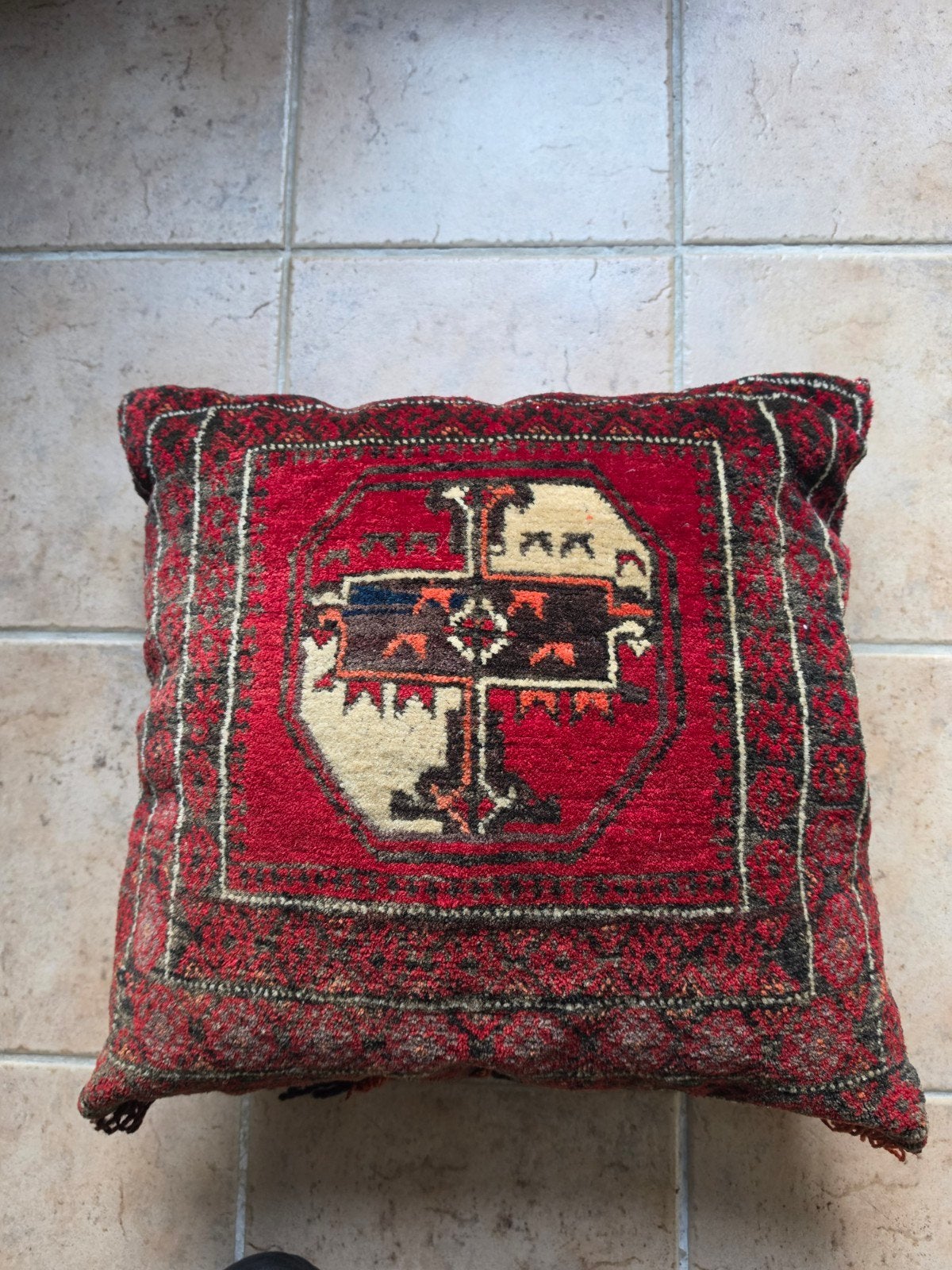 Vintage Baluch Balisht - Handgemaakt Wollen Nomadenkussen, Antiek en Kunst, Ophalen of Verzenden