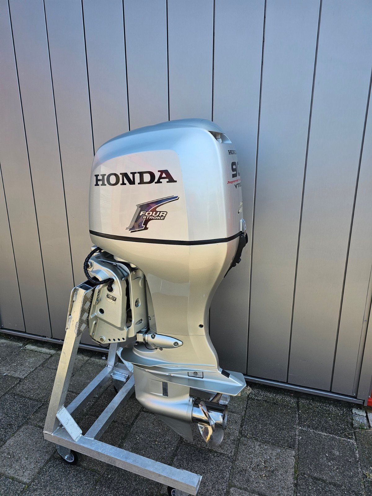 HONDA 90PK  4TAKT EFI  LANGSTAART POWERTRIM NETTE STAAT, Watersport en Boten, Ophalen, Gebruikt, Benzine, 30 pk of meer