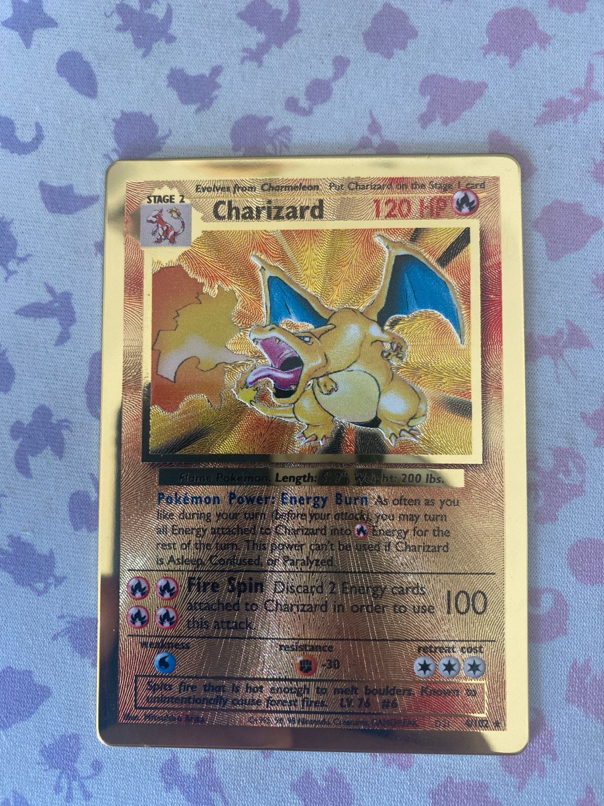 Charizard Metal Card 25th Anniversary, Ophalen, Zo goed als nieuw, Losse kaart