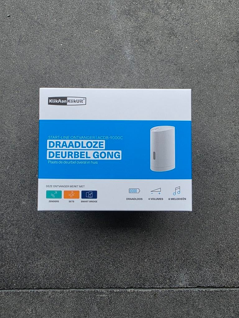 Klik aan Klik uit draadloze deurbel gong 2x, Ophalen of Verzenden, Nieuw