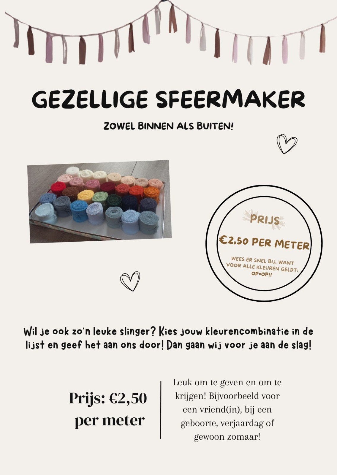 chiffonlint slinger handgemaakt, Ophalen of Verzenden, Nieuw, Versiering, Overige