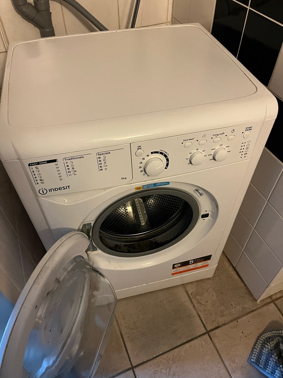 Indesit Wasmachine - 5kg - Voorlader, Witgoed en Apparatuur, 4 tot 6 kg, Ophalen of Verzenden, Gebruikt, Voorlader