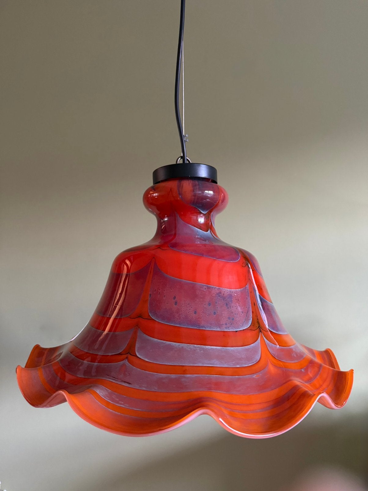 Hanglamp, Murano, Italiaans, glas, vintage, netjes, Ophalen of Verzenden, Zo goed als nieuw, Glas