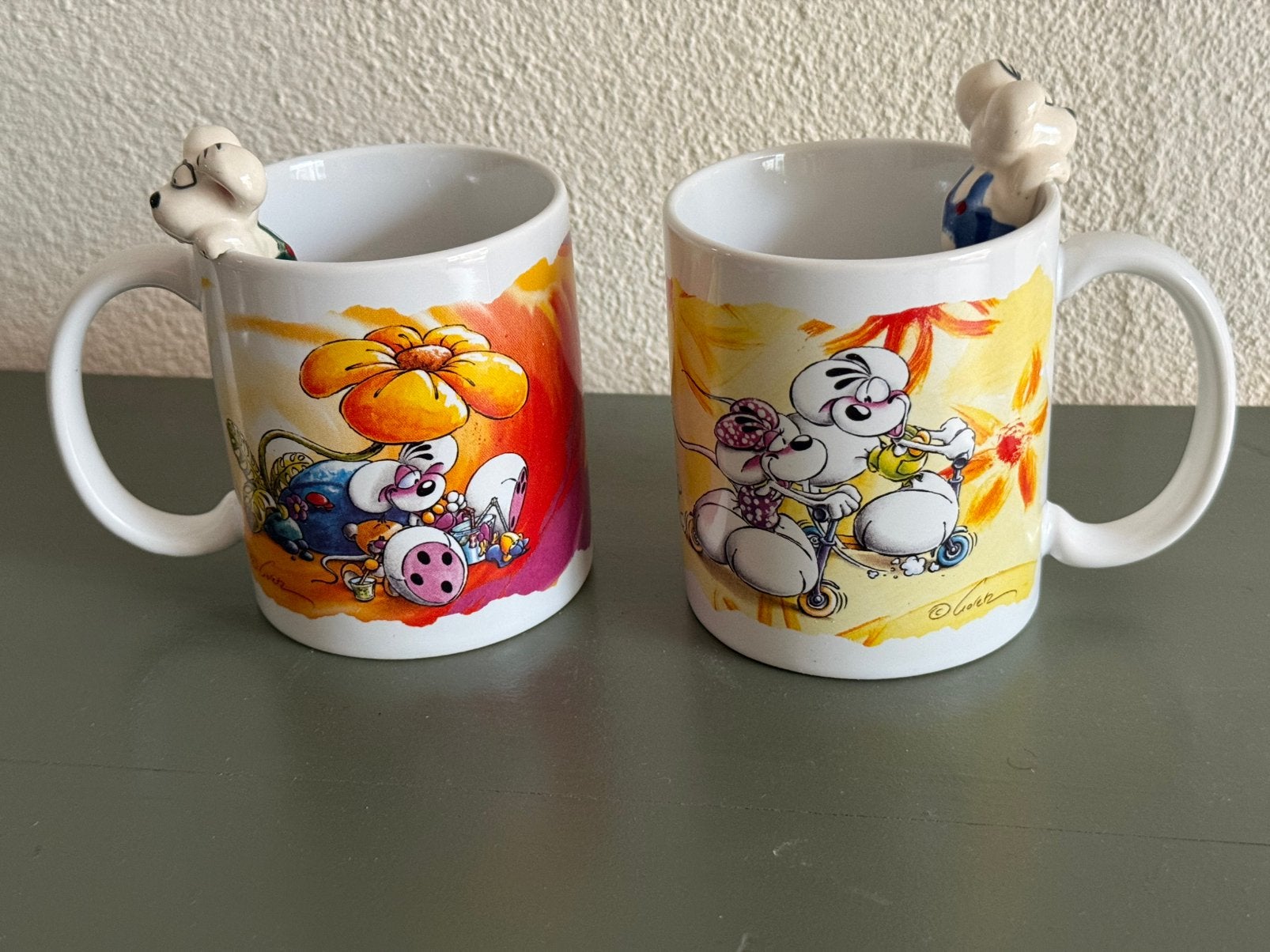 2 st diddl bekers, Ophalen of Verzenden, Zo goed als nieuw, Servies