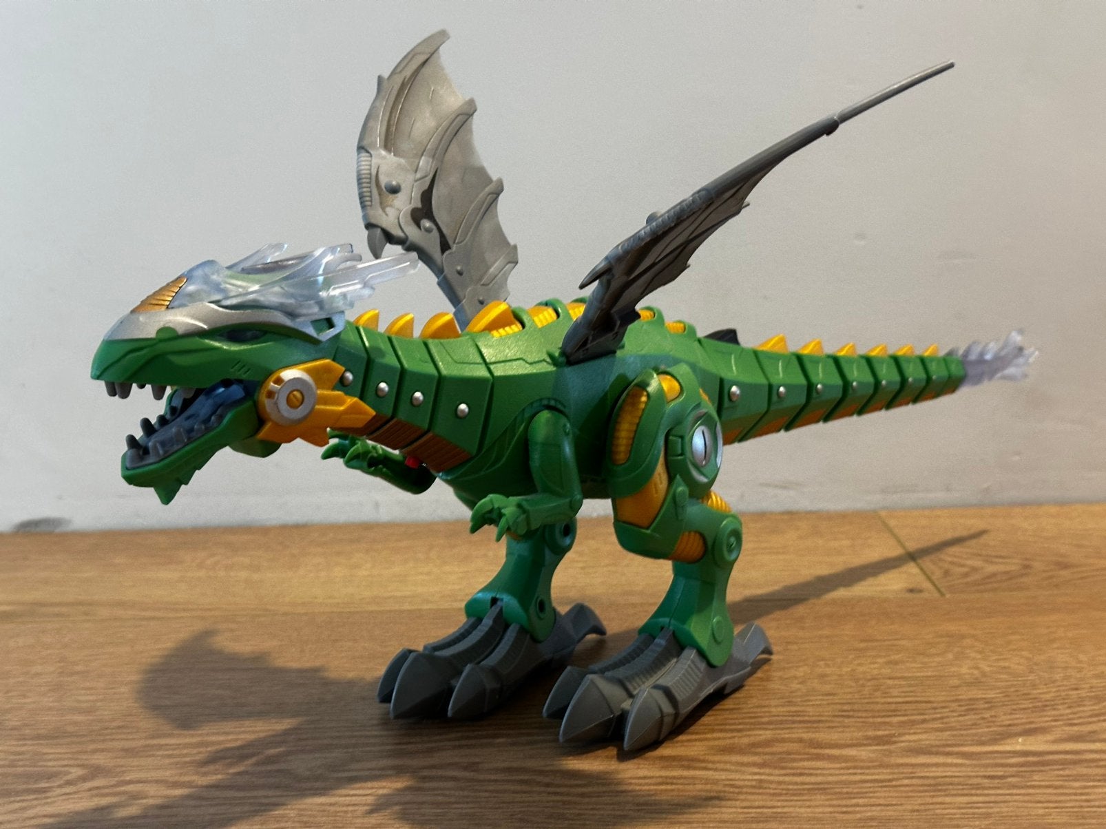 Robot dinosaurus met licht+geluid en beweging, Kinderen en Baby's, Speelgoed | Actiefiguren, Zo goed als nieuw, Ophalen of Verzenden