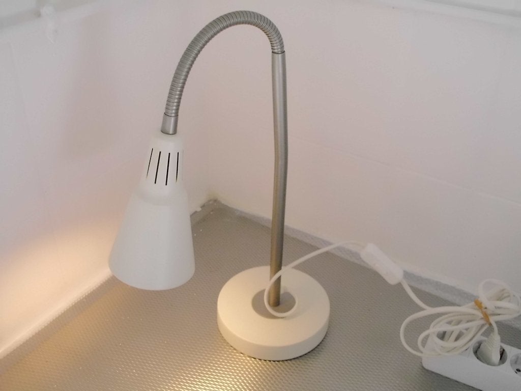 1 echte retro vintage IKEA KVART witte bureaulamp, tafellamp, Bureaulamp, Gebruikt, Vintage, E14 (klein)
