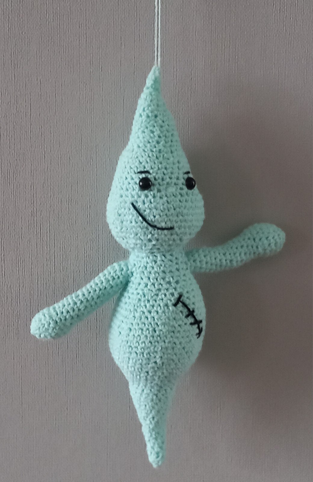 Glow in the dark spookje knuffel - Handgemaakt, Kinderen en Baby's, Groen, Overige merken, Overige typen, Nieuw