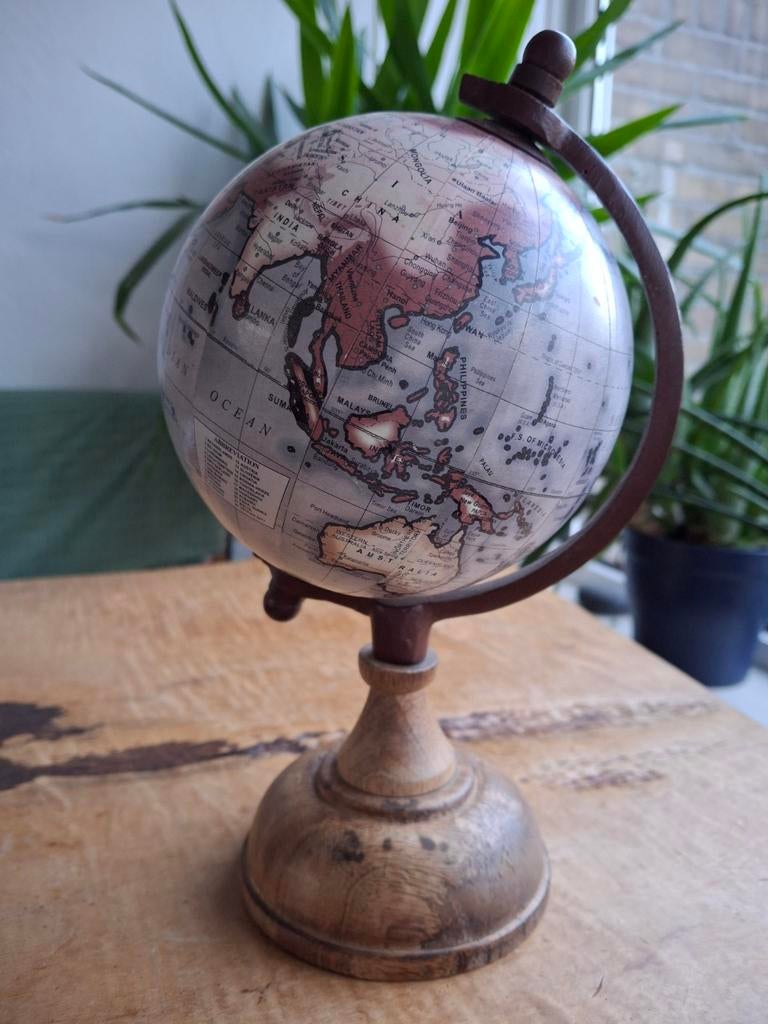 Decoratieve Globe 25 cm - wereldbol, Ophalen of Verzenden