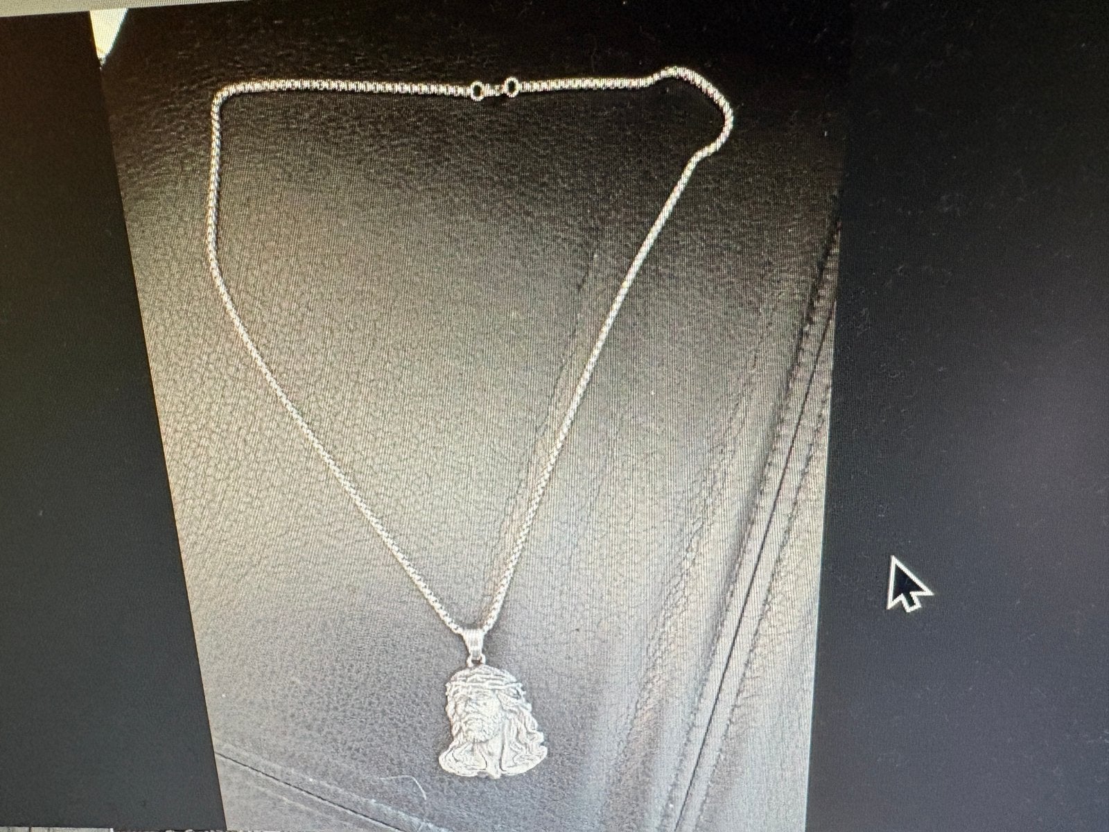 Jezus buste Hanger ketting Van Titaniumstaal Roestvrijstaal, Ophalen of Verzenden, Nieuw, Zilver, Overige materialen