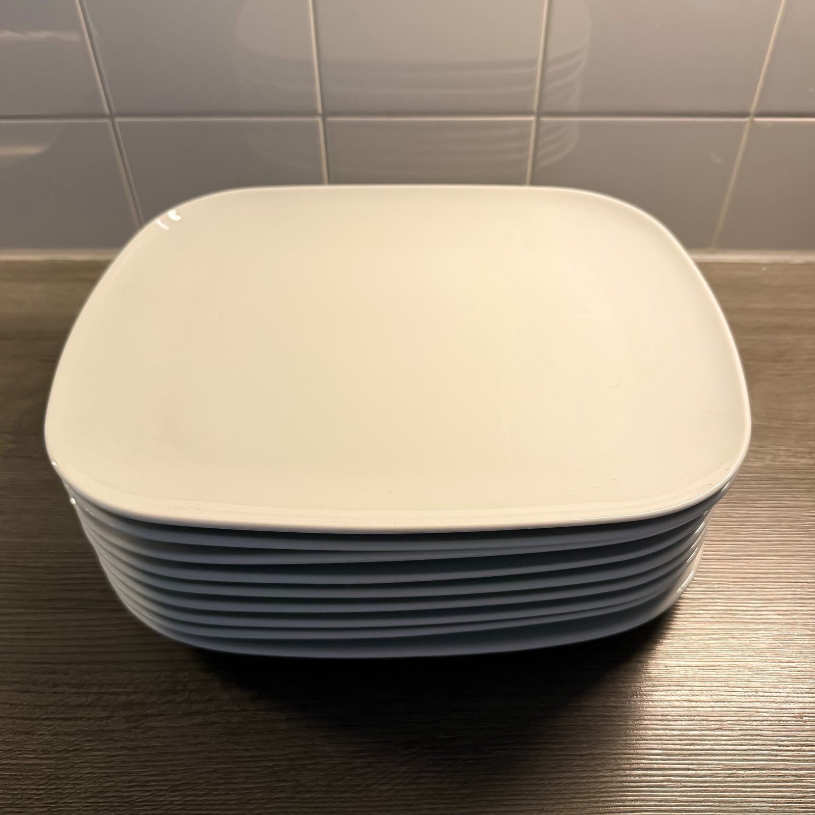 IKEA 365+ BORDEN Set van 8 Wit Porselein 31x26 cm, Huis en Inrichting, Keuken | Servies, Ophalen, Zo goed als nieuw, Bord(en)