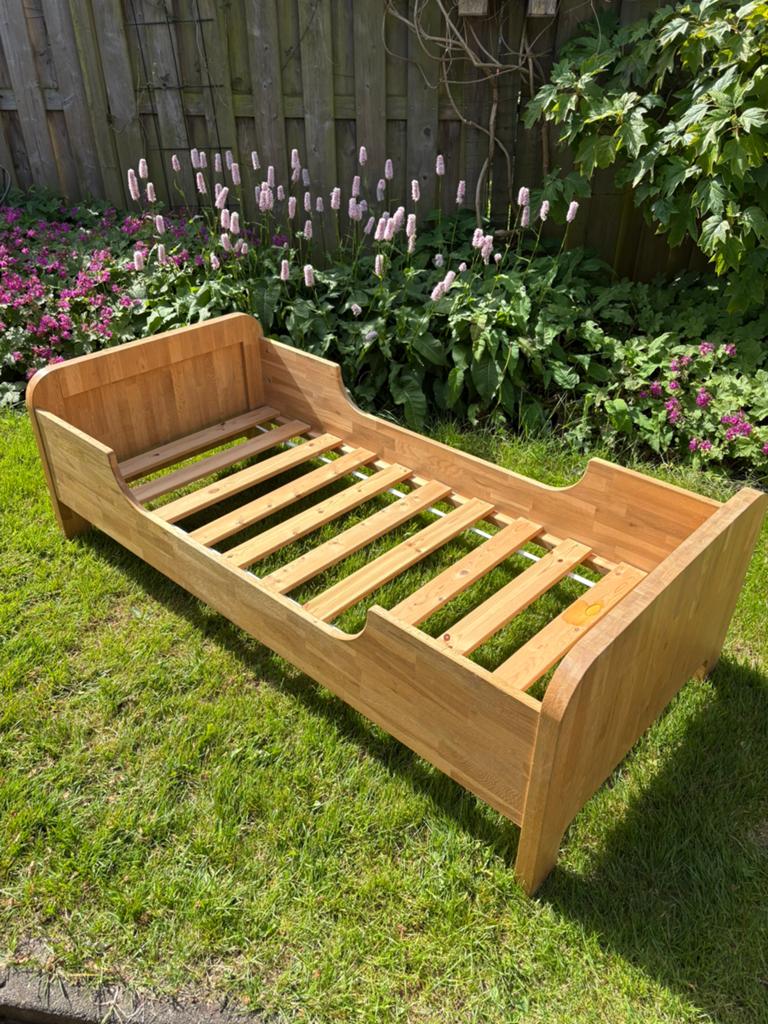 2 lieve, stoere kinderbedden De Eehoorn Woodworking, Ophalen, 140 tot 160 cm, 70 tot 85 cm, Matras