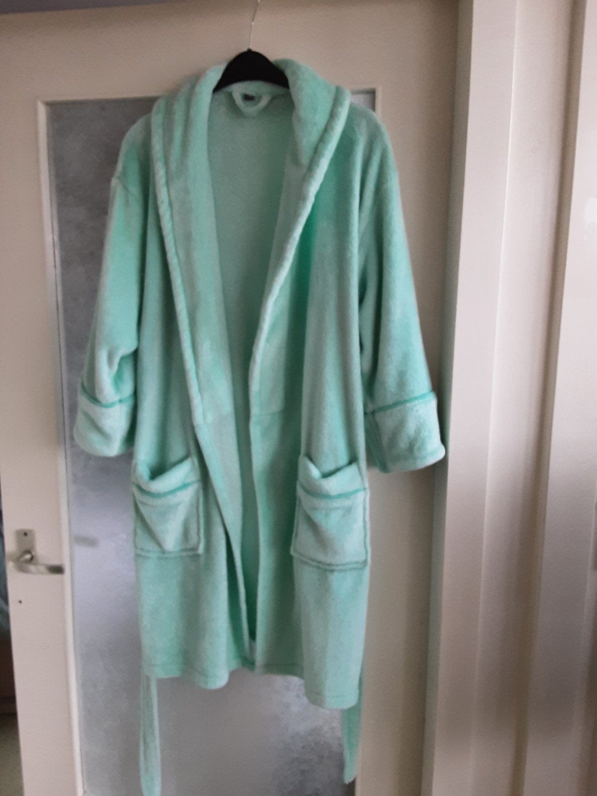 Optidee mintgroene badjas maat L/XL, Ophalen of Verzenden, Zo goed als nieuw