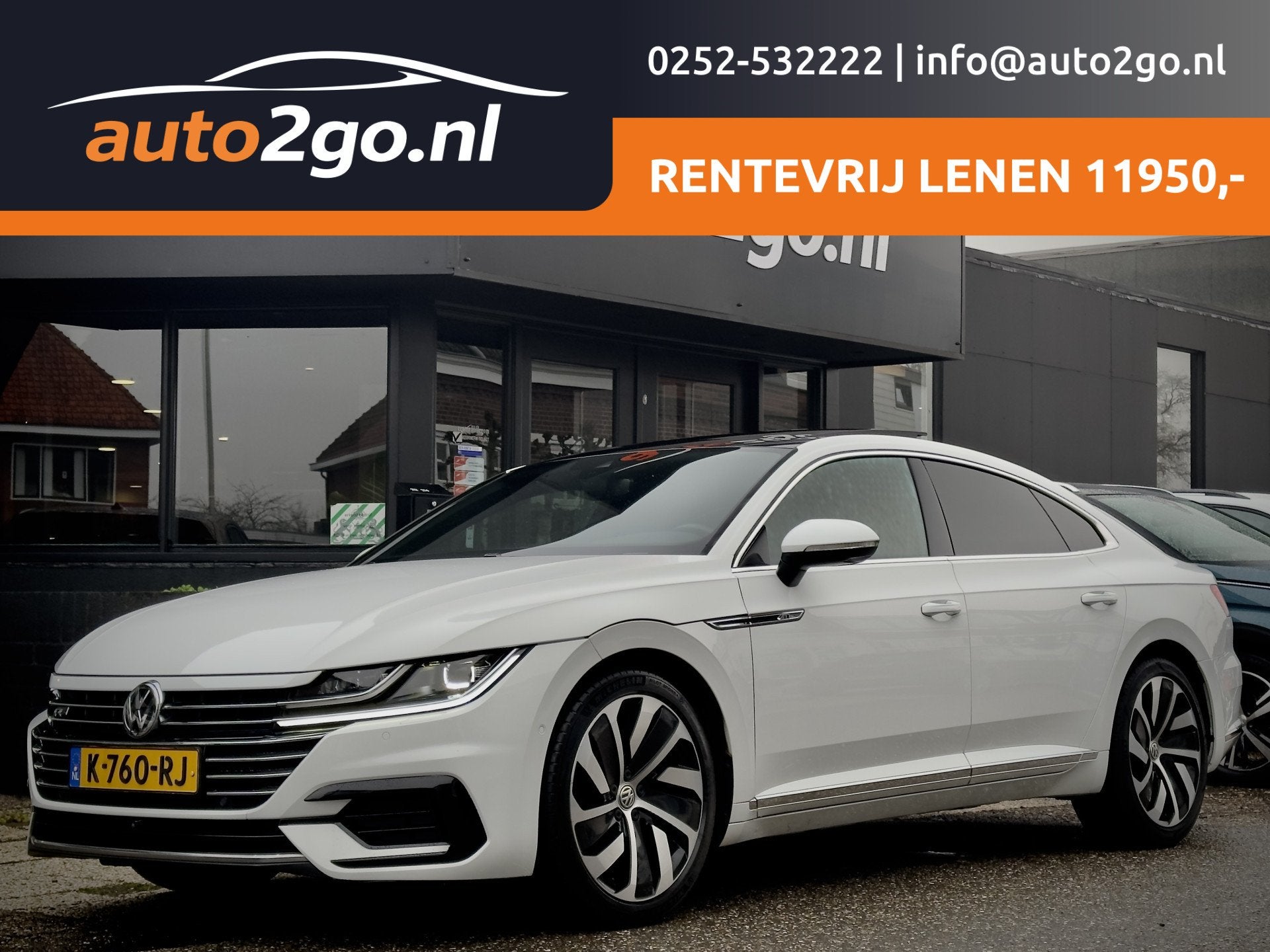 Volkswagen Arteon 2.0 TSI AUT7 3X R-LINE 191PK PANODAK LEDER, Arteon, Euro 6, 1984 cc, Wit