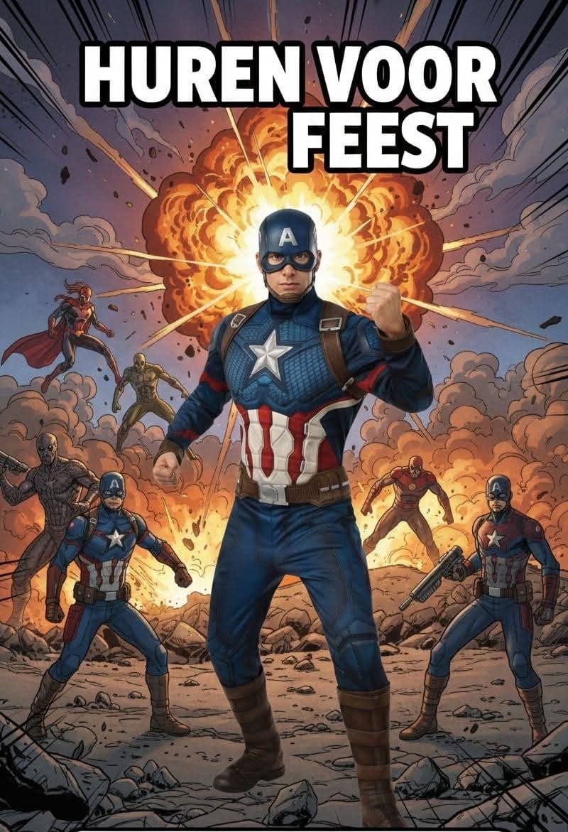 Captain America Mascotte Te Huur, Ophalen, Zo goed als nieuw
