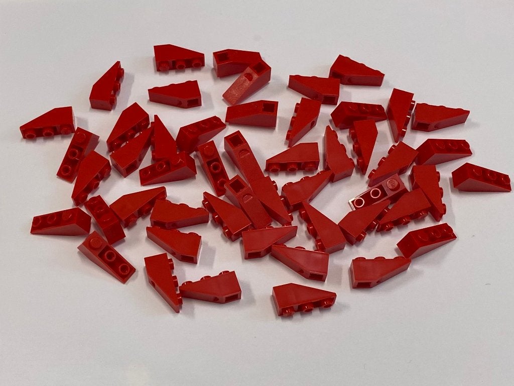 Partij 50x 3x1 omgekeerde Lego dakpannen in diverse kleuren, Overige thema's, Lego, Nieuw, Ophalen of Verzenden
