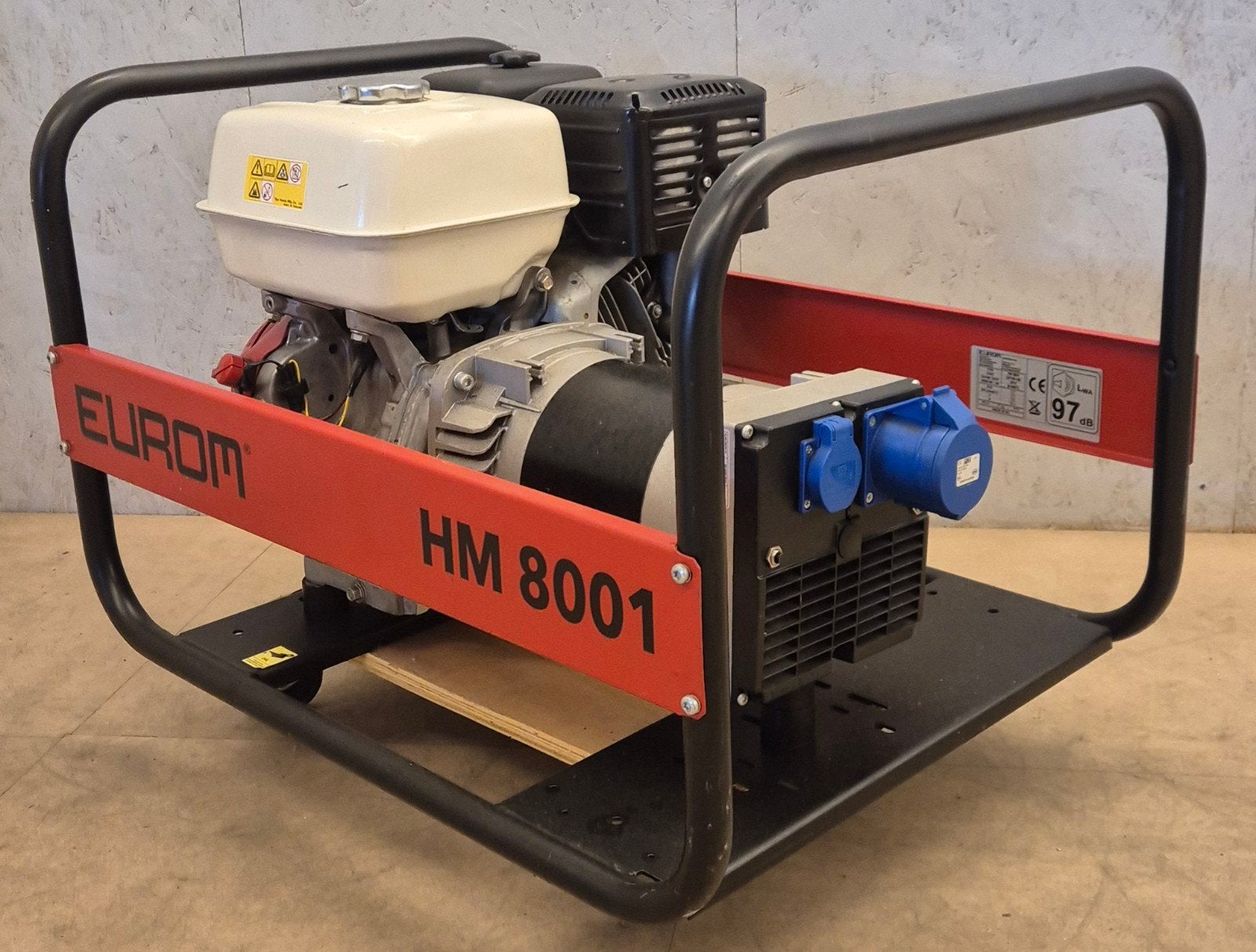 Eurom HM 8001 Aggregaat Honda GX390 5,8 kW 2019, Ophalen, Benzine, Eurom, Zo goed als nieuw