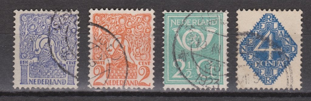 NVPH 110 111 112 113 geb 1923 ; OUD NEDERLAND p/stuk, Ophalen of Verzenden, T/m 1940, Gestempeld