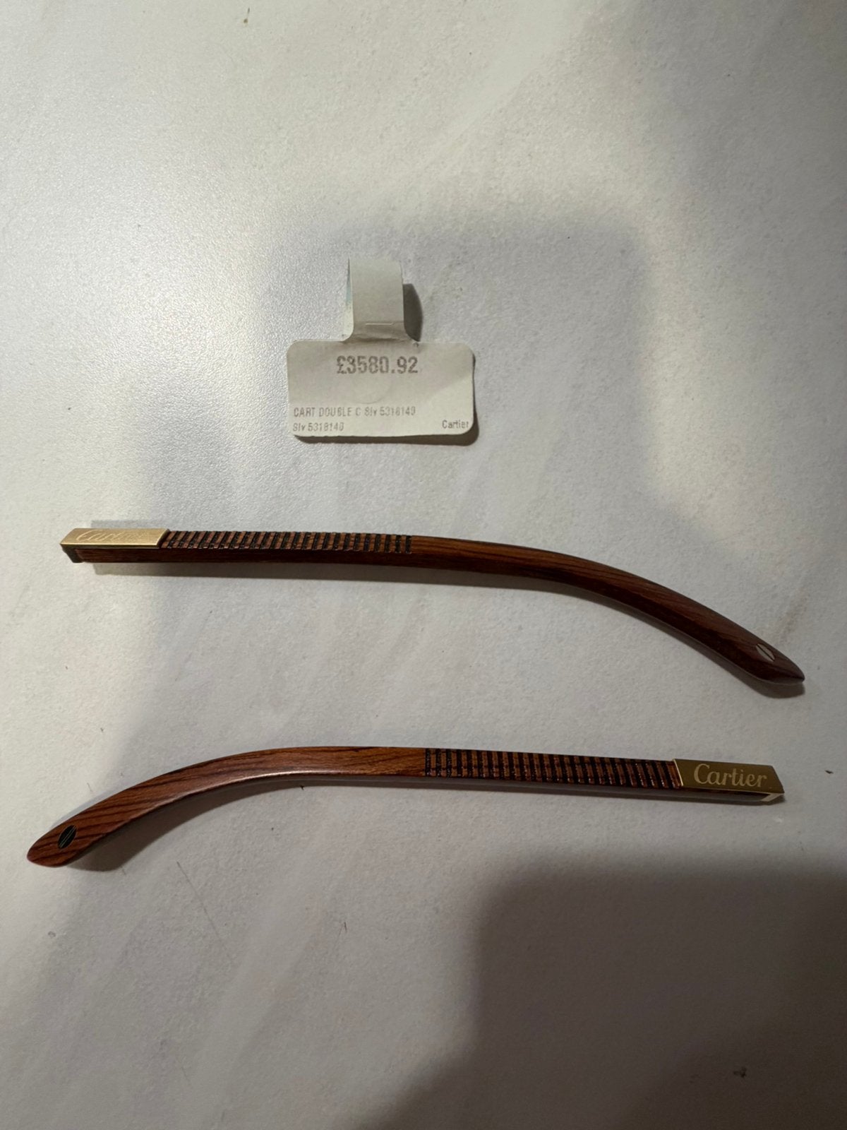 Originele Cartier Double C Décor Houten Pootjes (140b), Ophalen of Verzenden, Zo goed als nieuw, Goud, Overige materialen