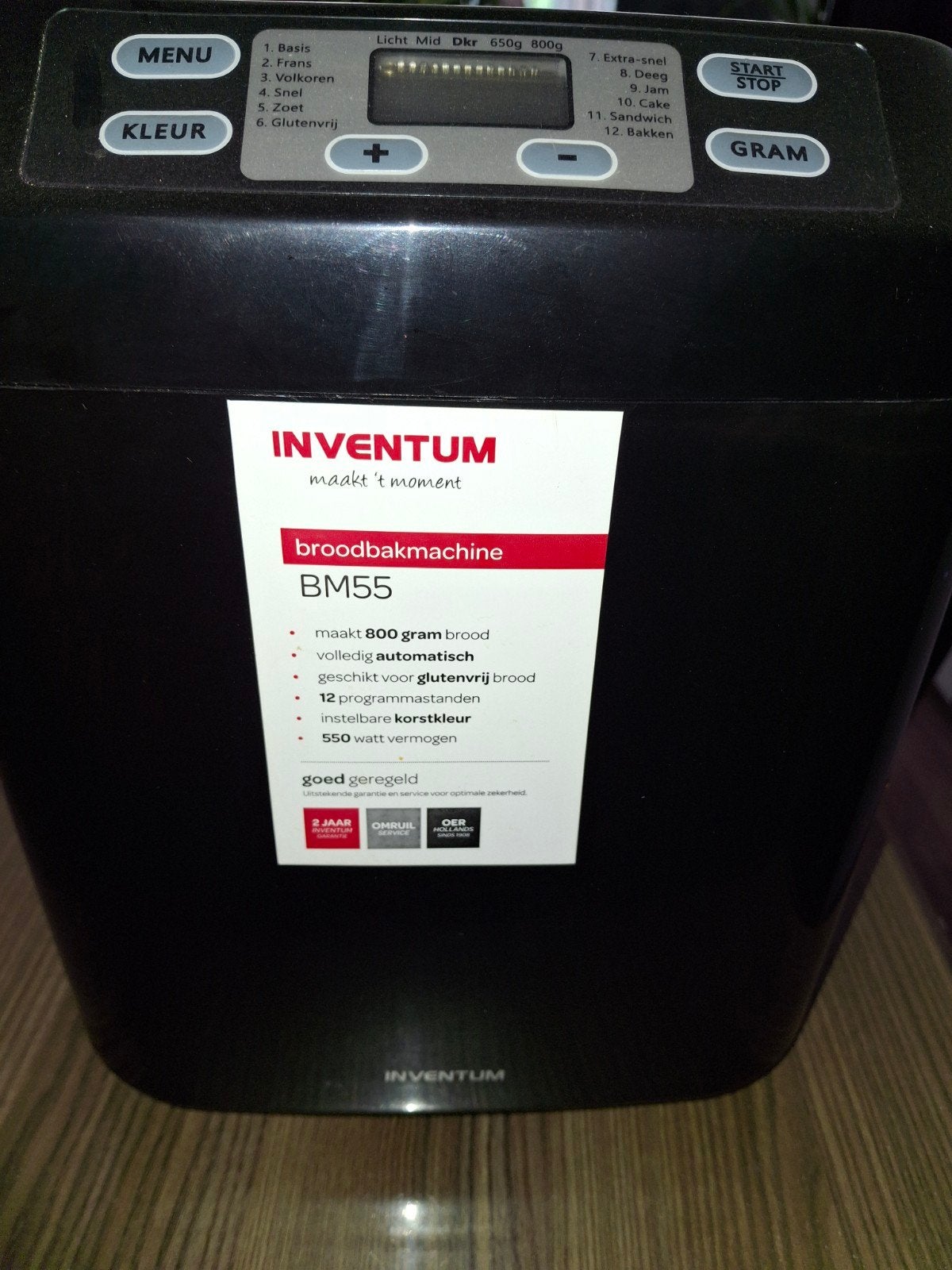 Inventum BM 55 broodbakmachine, Ophalen of Verzenden, Zo goed als nieuw, Met timer